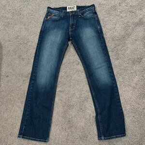 Ariat M7 Rocker Straight-leg Jeans Dark Wash Subtle Fading - Mens 32/34 - EUC